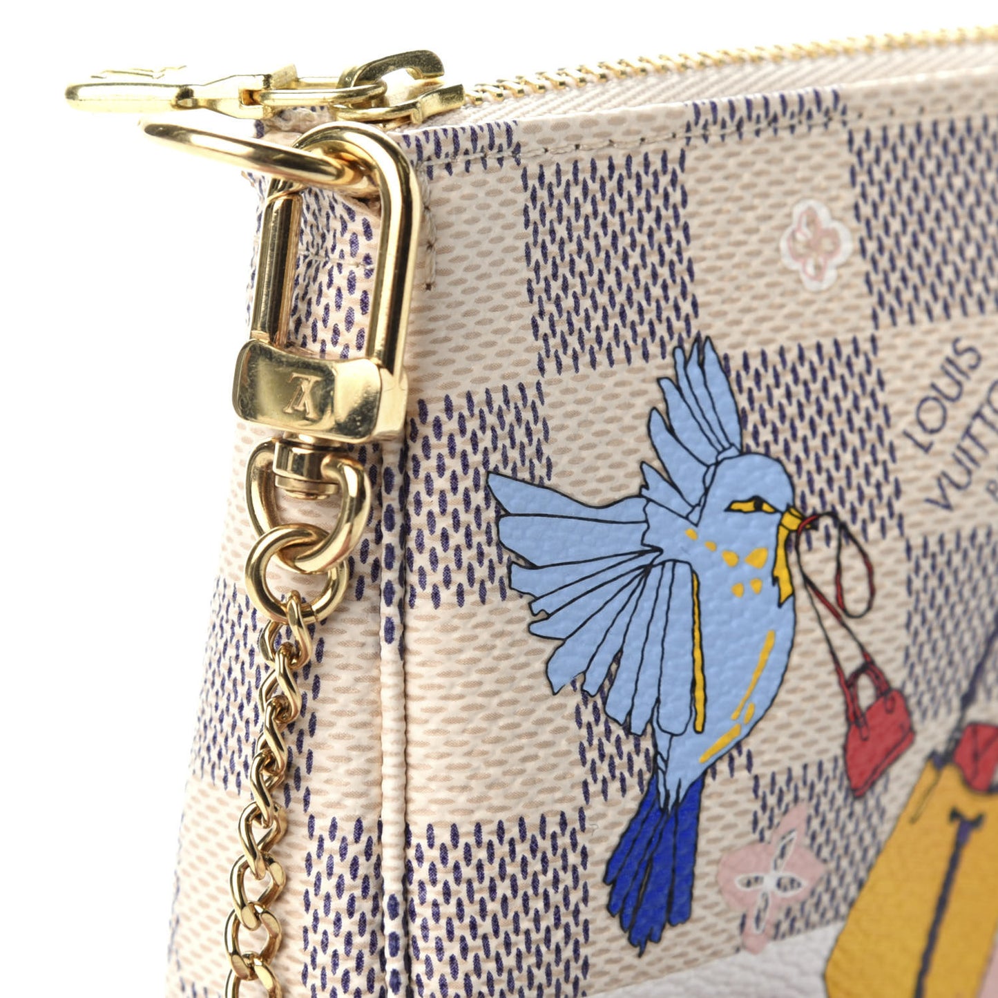 Damier Azur 2018 Christmas Animation Mini Pochette Accessories