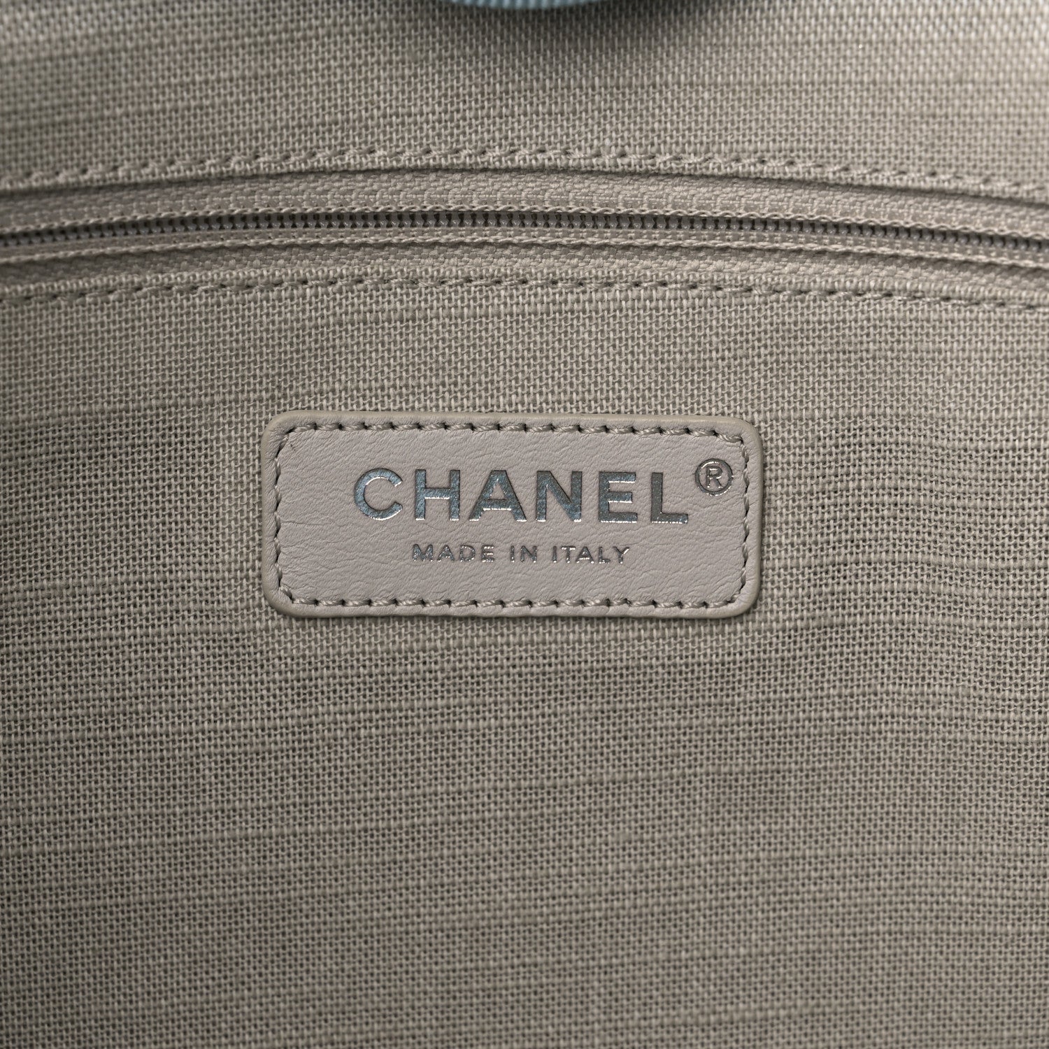 Chanel Mixed Fibers Small Deauville Tote Light Blue 7 of 15