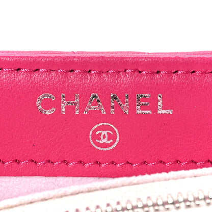 Chanel Lambskin Quilted Mini Phone Holder Clutch Fuchsia 5 of 9