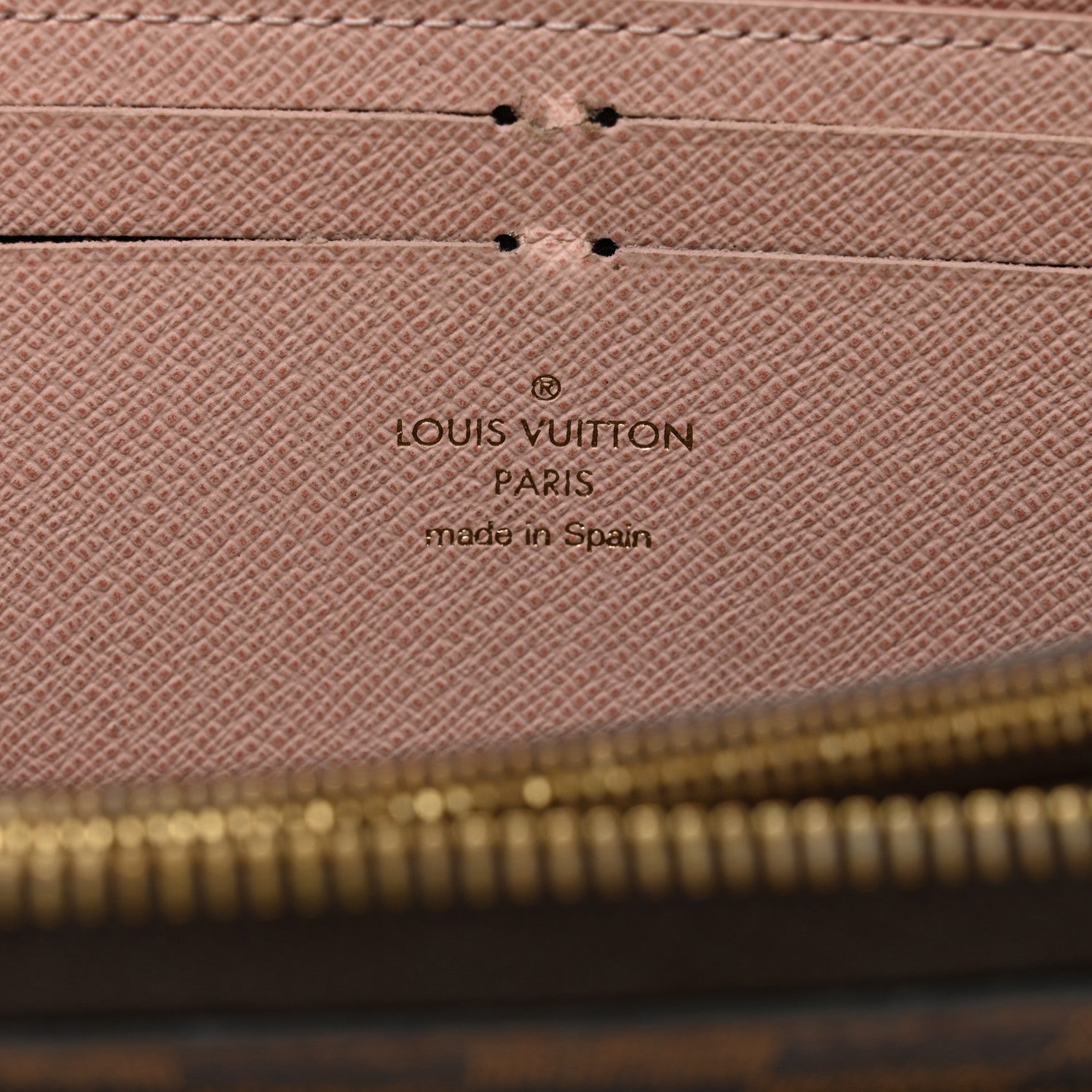 Louis Vuitton Damier Ebene Clemence Wallet Rose Ballerine 6 of 10