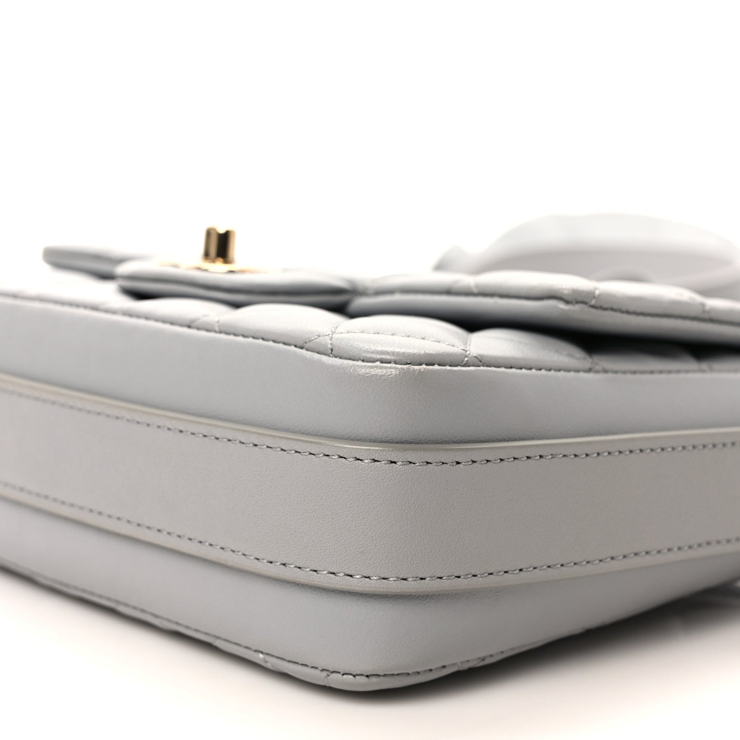 Calfskin Quilted Bolero De Chanel Flap Bag Grey