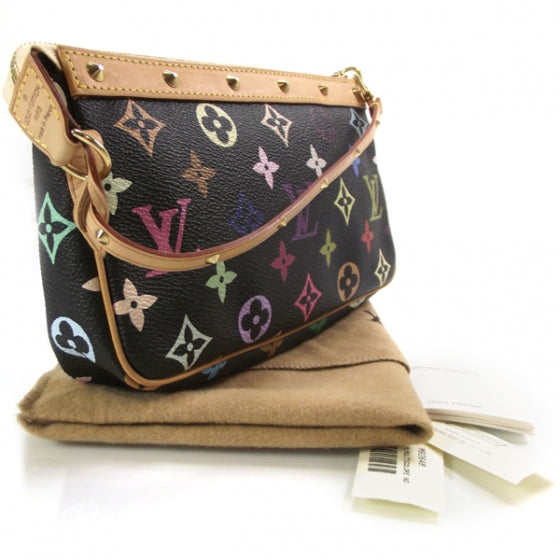 Louis Vuitton Monogram Multicolor Pochette Accessories Black 3 of 8