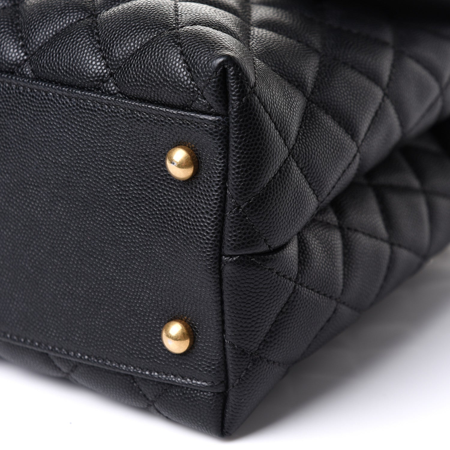 Chanel Caviar Lizard Quilted Medium Coco Handle Flap Black 10 of 14