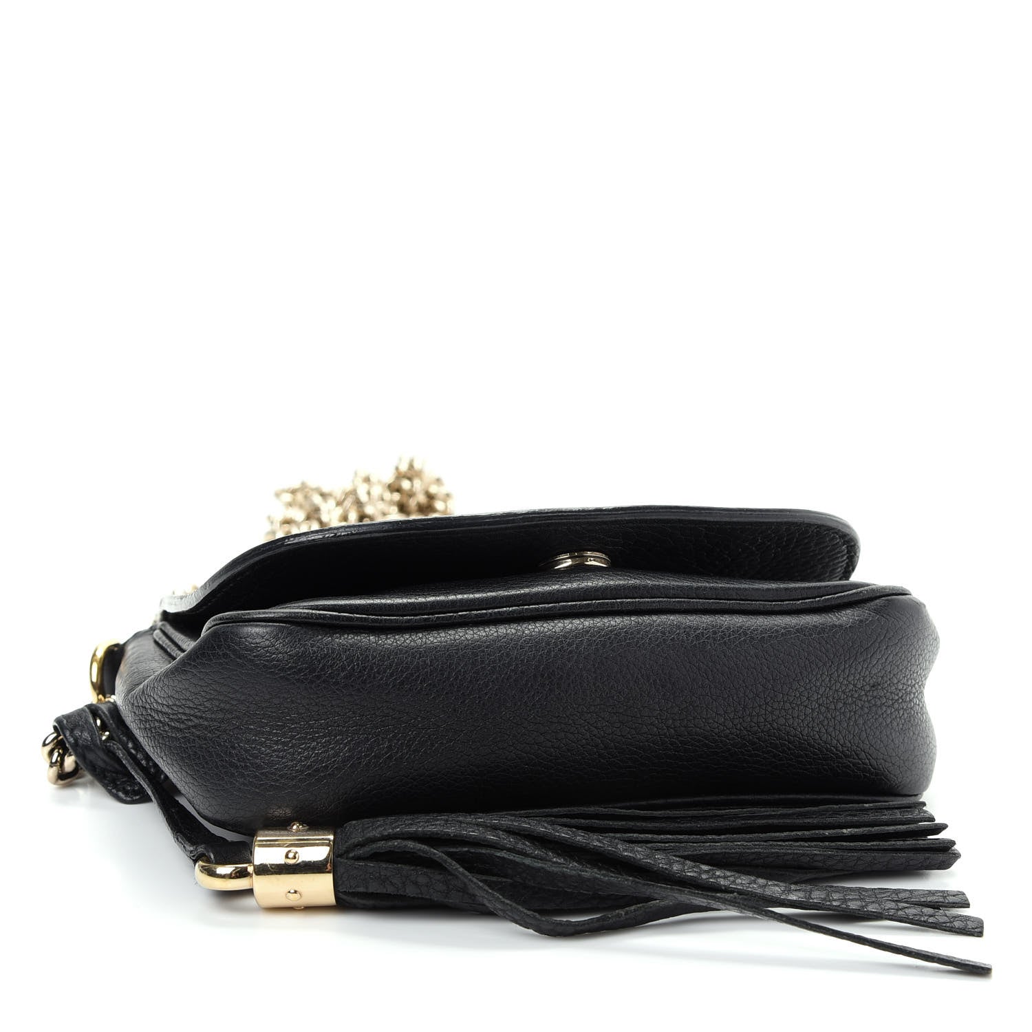 Gucci Pebbled Calfskin Small Soho Flap Crossbody Black 4 of 11