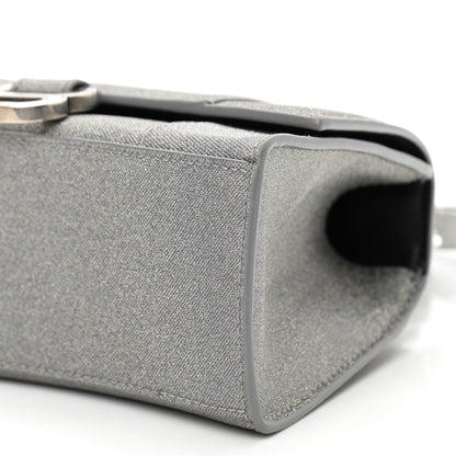 Balenciaga Glitter Fabric Hourglass Top Handle Bag XS Grey 11 of 13