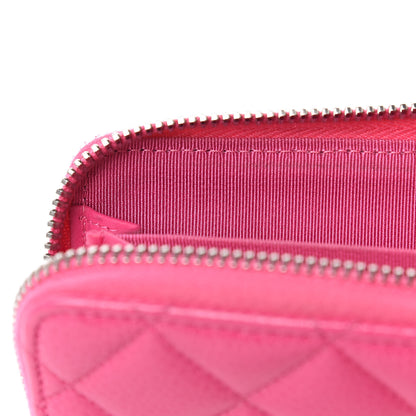 Chanel Caviar Quilted Zip Coin Purse Pink 8 of 8