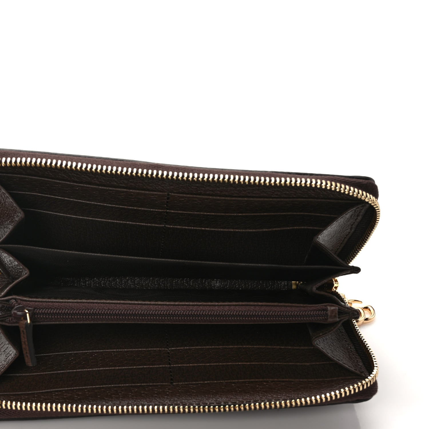 Gucci GG Supreme Monogram Web Ophidia Zip Around Wallet Brown 5 of 7