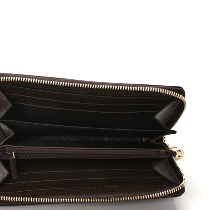 Gucci GG Supreme Monogram Web Ophidia Zip Around Wallet Brown 5 of 7