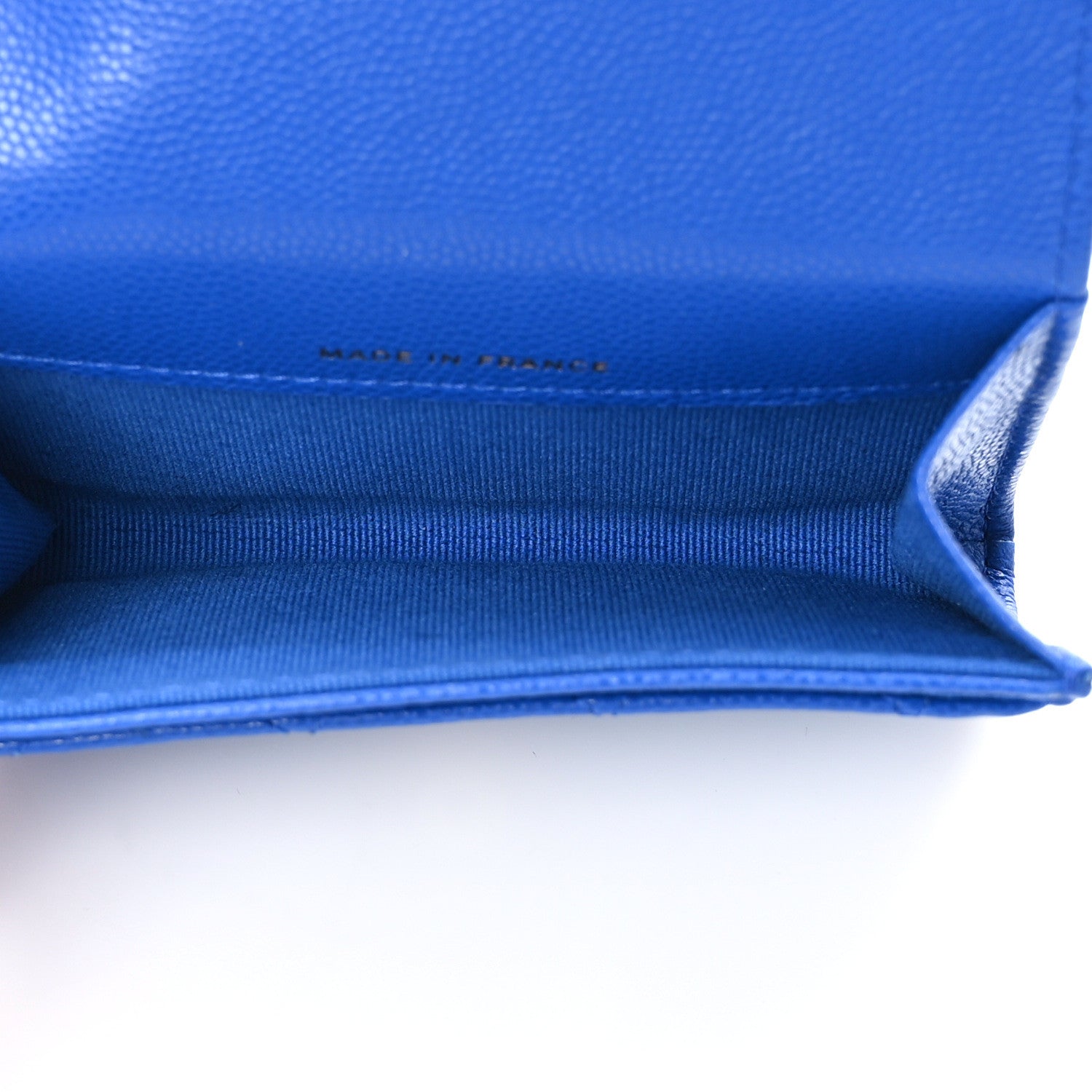 Chanel Caviar Quilted Flap Card Holder Wallet Blue 5 of 7