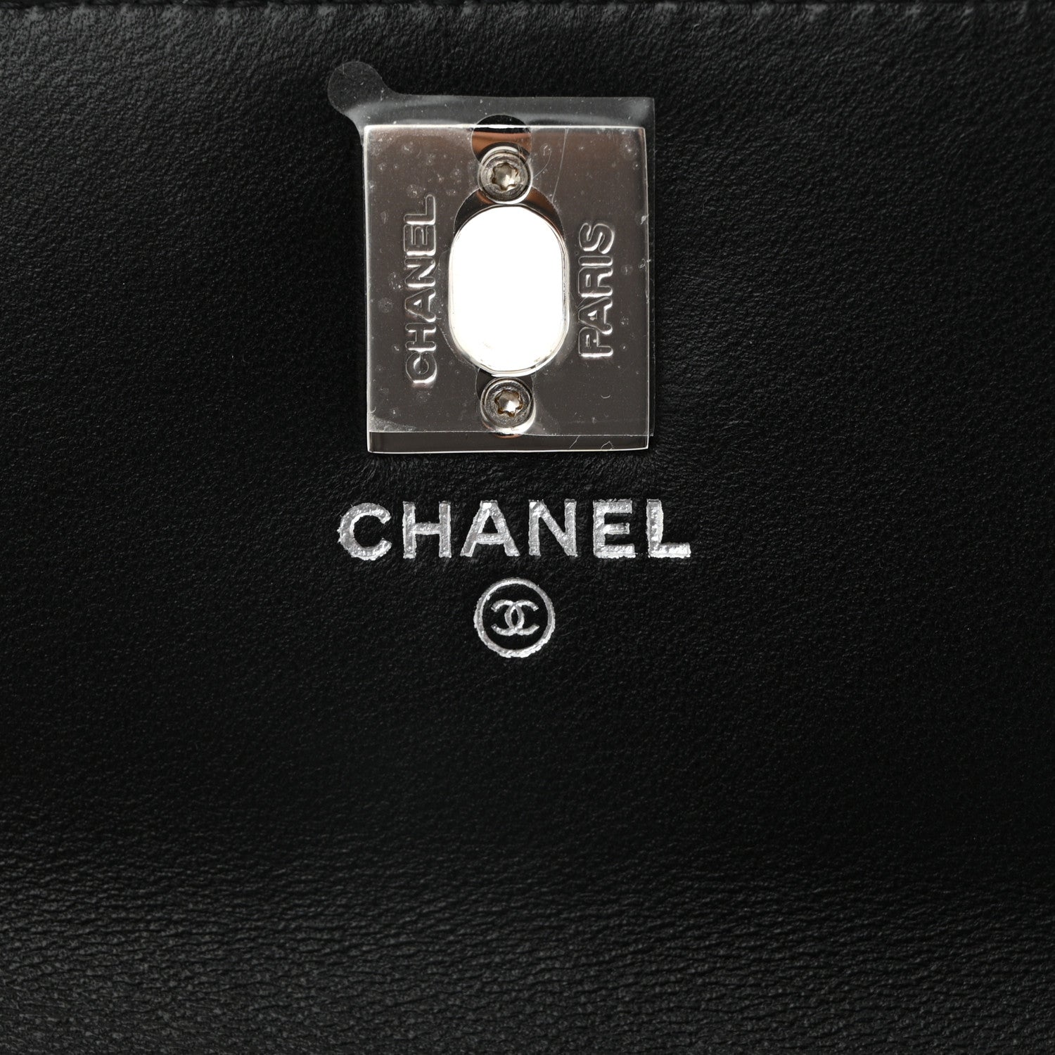 Chanel Lambskin Quilted Metal Top Handle Crossbody Flap Black 5 of 11