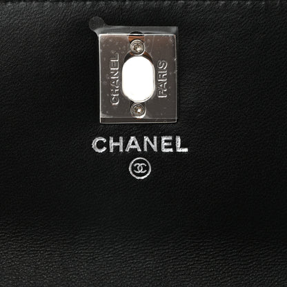 Chanel Lambskin Quilted Metal Top Handle Crossbody Flap Black 5 of 11