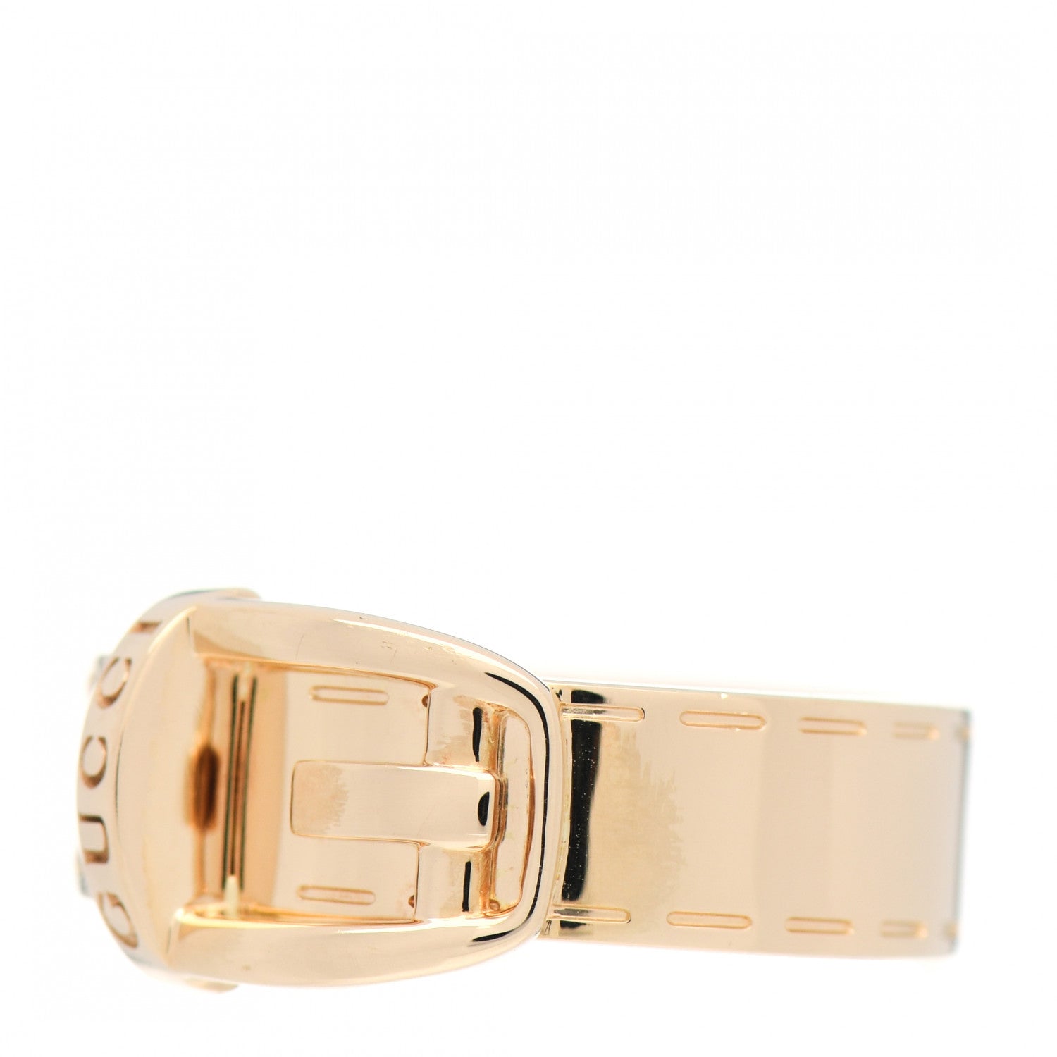 Gucci 18K Yellow Gold Buckle Ring 50 5.5 3 of 5