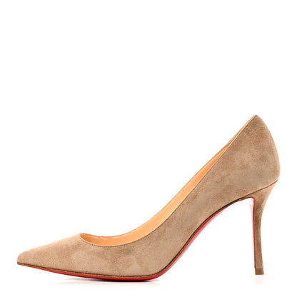 Christian Louboutin Veau Velours Decoltish 85 Pumps 35.5 Cappuccino 1 of 9