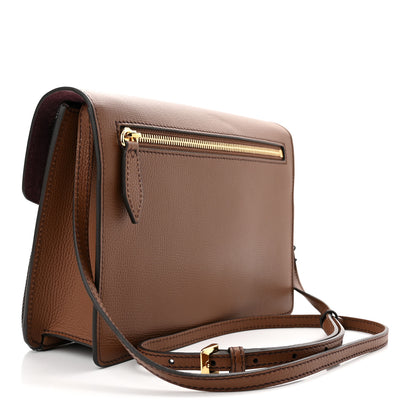 Burberry Derby Calfskin House Check Small Macken Crossbody Bag Tan 3 of 11