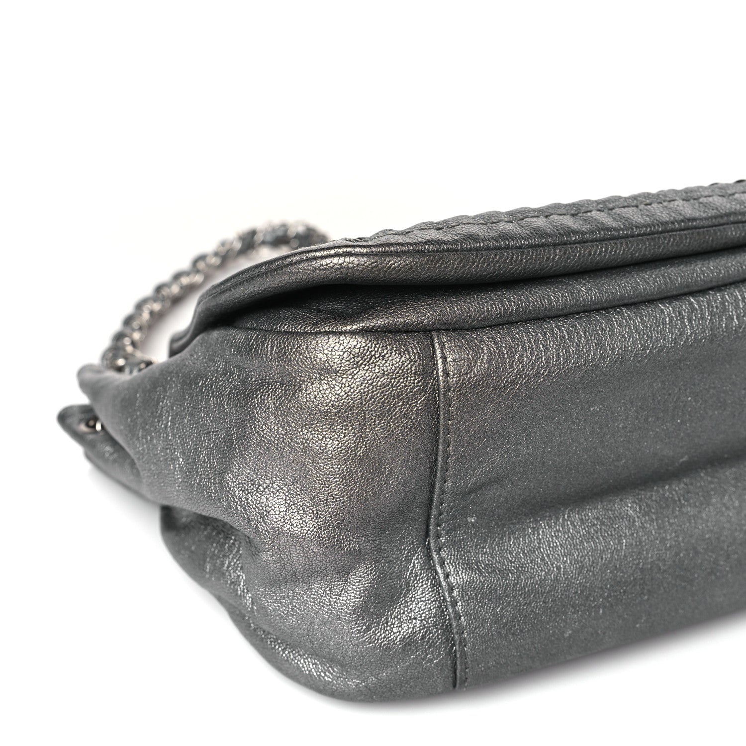 Chanel Luxe Ligne Flap Bag Silver 8 of 9