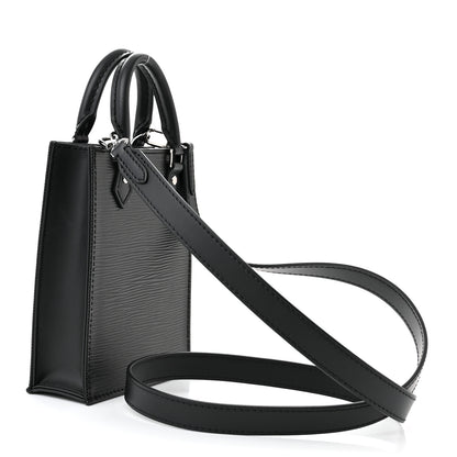 Louis Vuitton Epi Petit Sac Plat Black 3 of 9