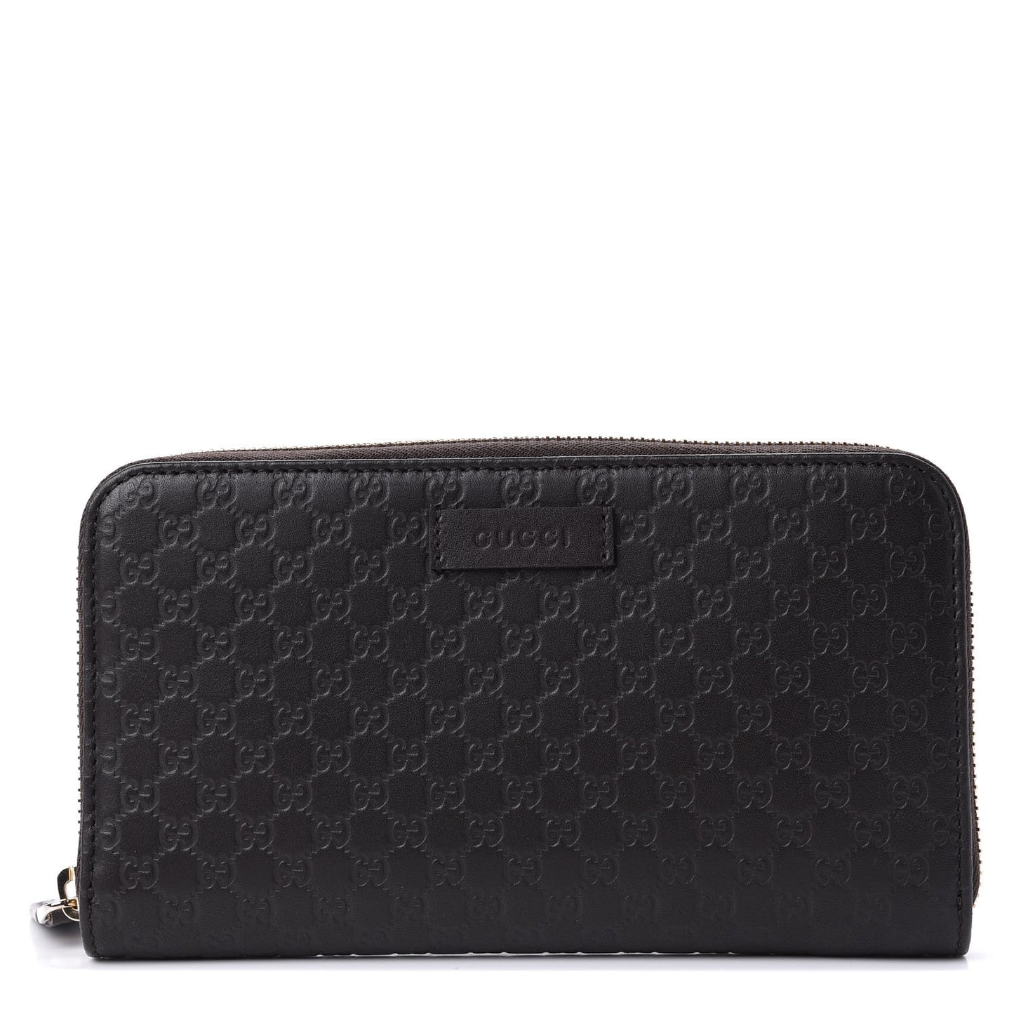 Microguccissima Zip Around Wallet Black