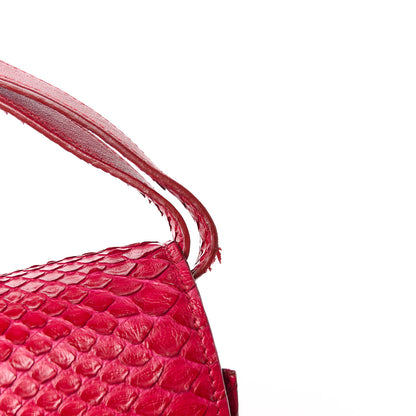 Celine Snakeskin Medium Classic Box Flap Red 15 of 15