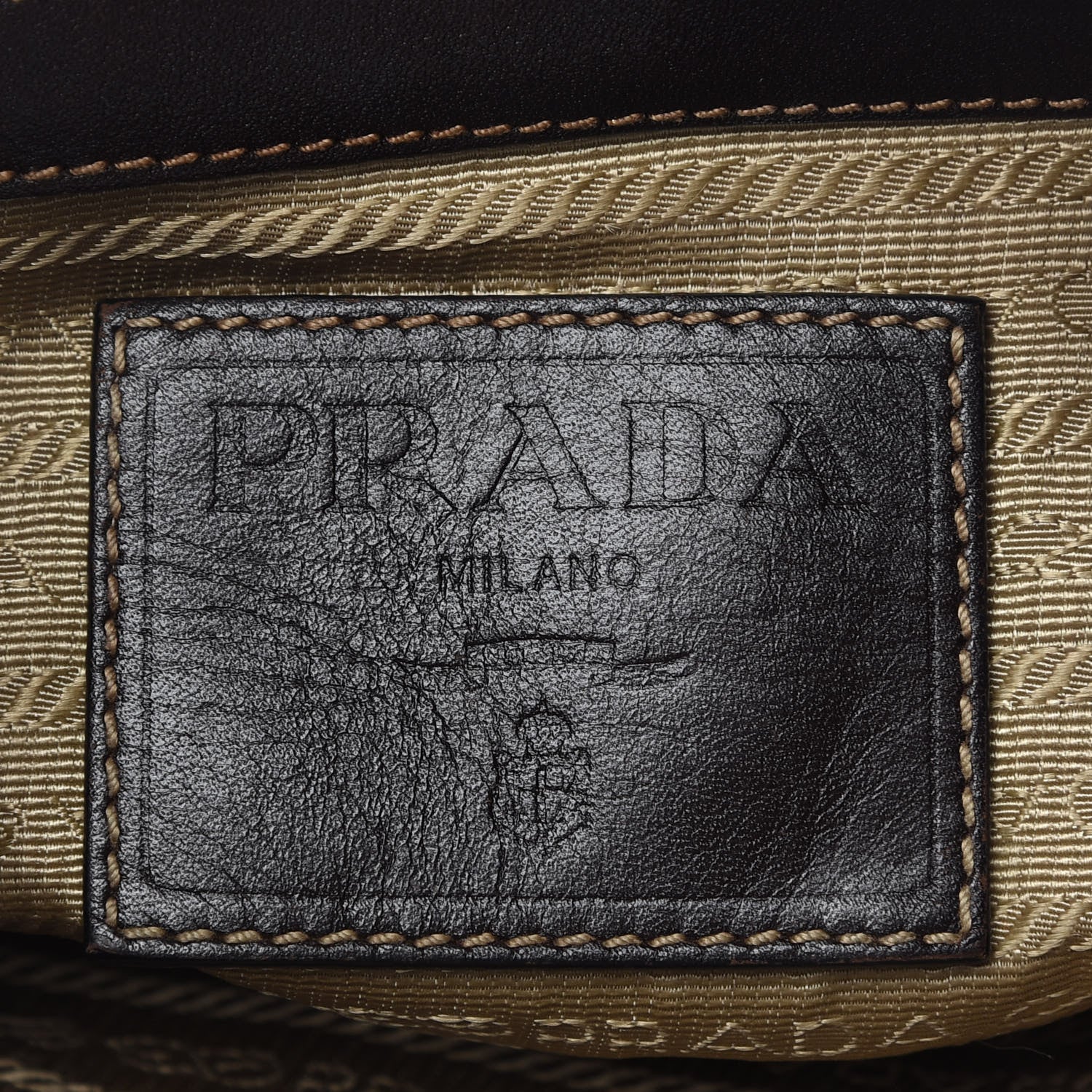 Prada Jacquard Logo Shoulder Bag Corda Bruciato 7 of 13