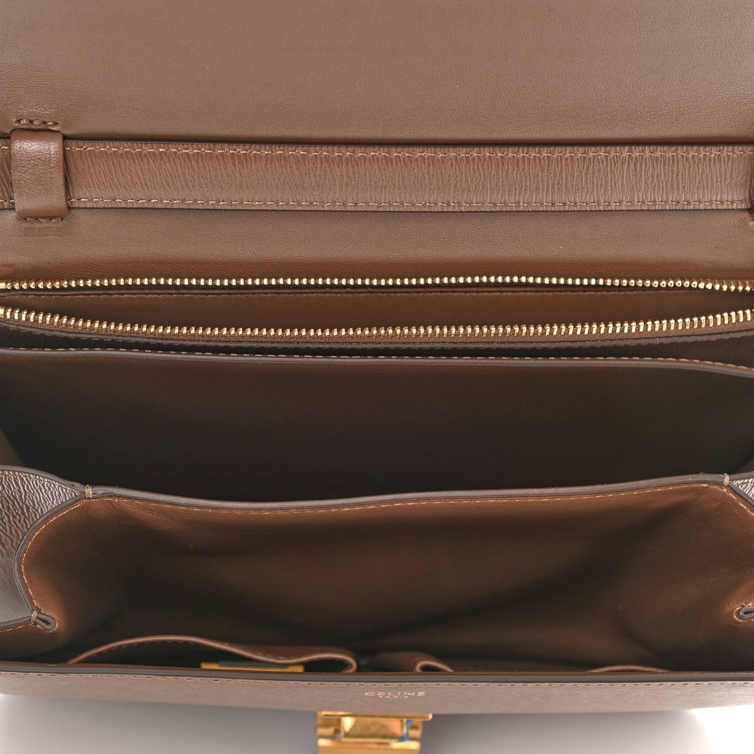Celine Liege Calfskin Medium Classic Box Flap Bag Glazed Nut 5 of 10