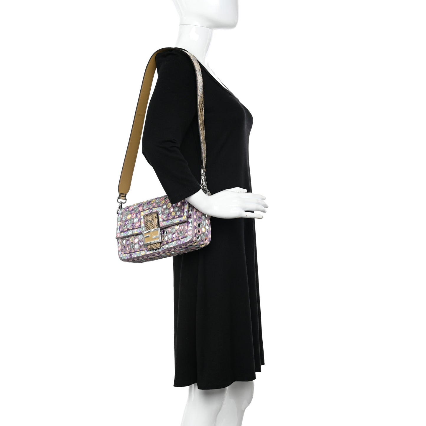 Elaphe Mirror Specchietti Embroidered Re-Edition Baguette Multicolor