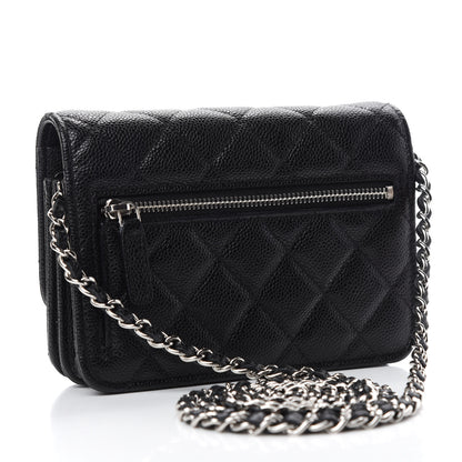 Chanel Caviar Quilted Mini Wallet On Chain WOC Black 3 of 10