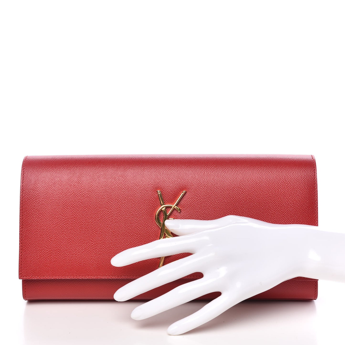 Grain De Poudre Classic Monogram Cassandre Clutch New Red