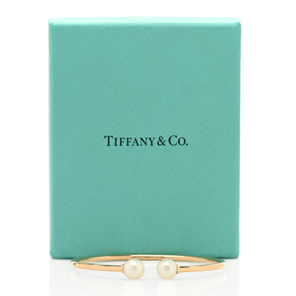 Tiffany 18K Rose Gold Pearl 8mm HardWear Ball Wire Bracelet 3 of 3