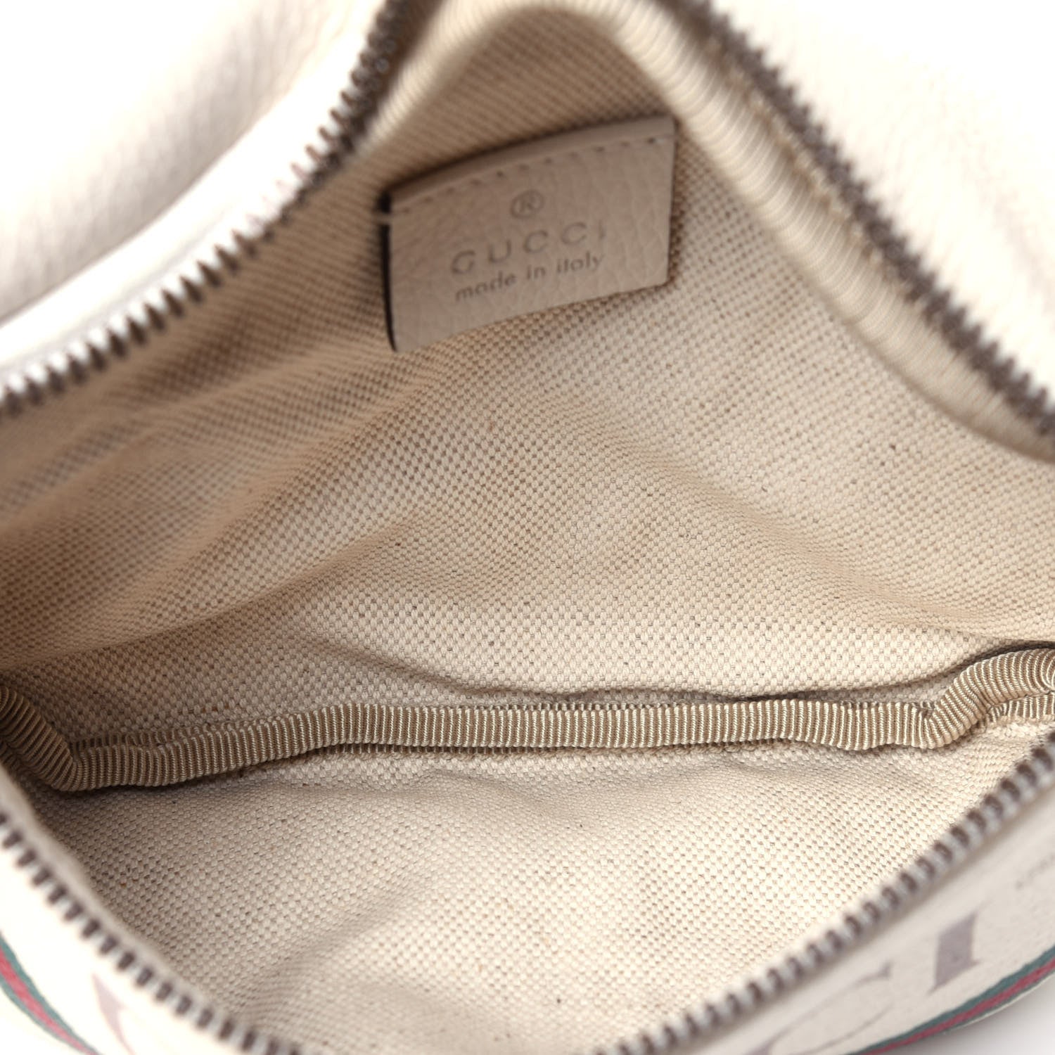 Gucci Grained Calfskin Small Logo Belt Bag White 5 of 11