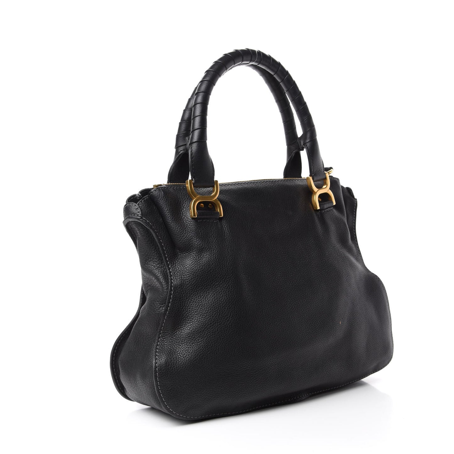 Calfskin Medium Marcie Satchel Black