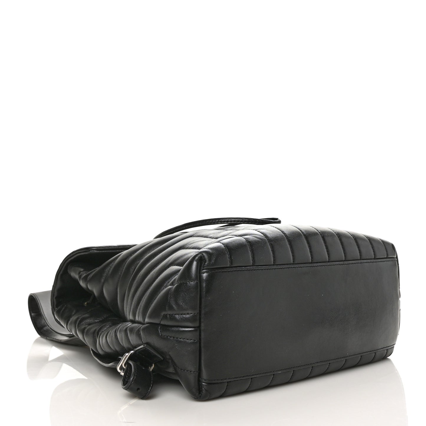 Calfskin Y Quilted Monogram Medium Loulou Backpack Black