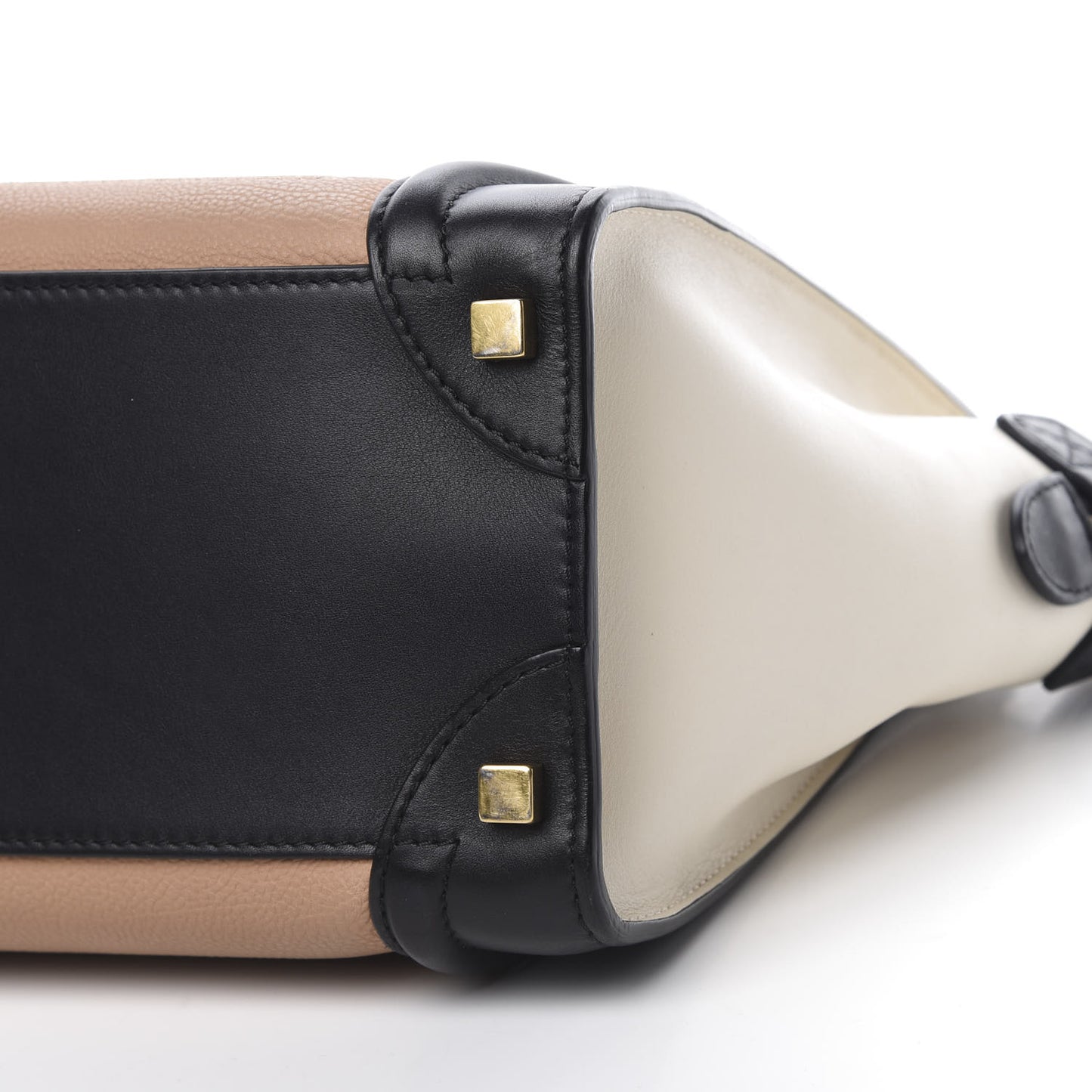 Elephant Calfskin Micro Tri-Color Luggage Black