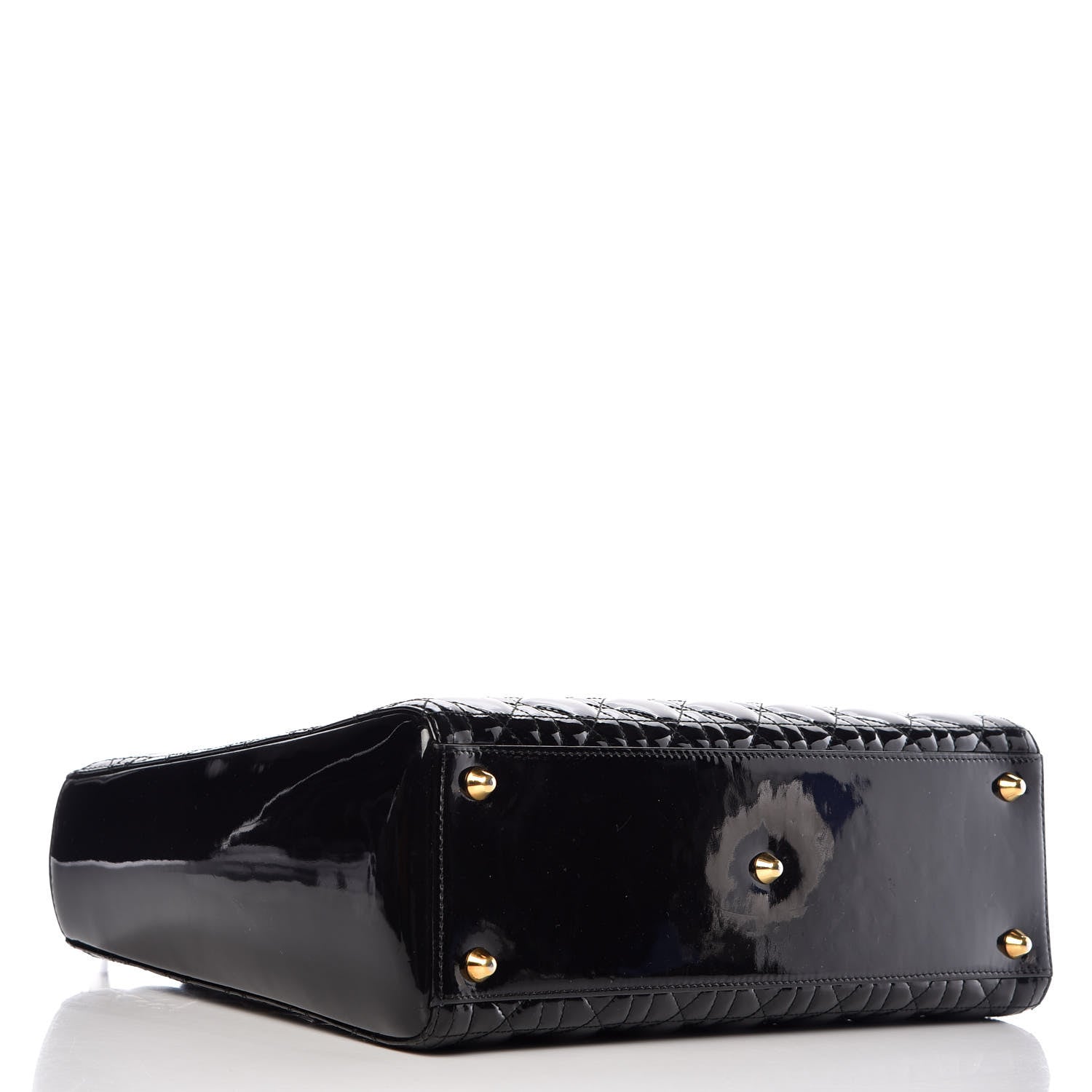Christian Dior Patent Cannage Large Lady Dior Black 4 of 10