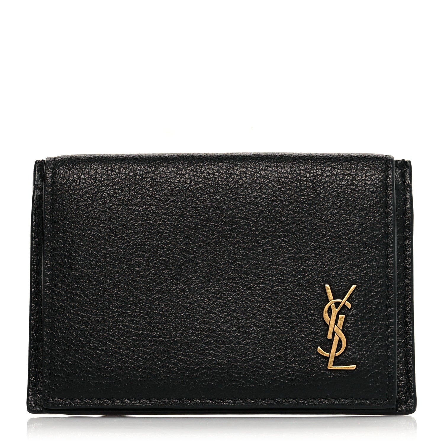 Saint Laurent Calfskin Monogram Coin Pouch Black 1 of 7
