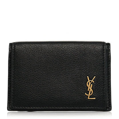 Saint Laurent Calfskin Monogram Coin Pouch Black 1 of 7