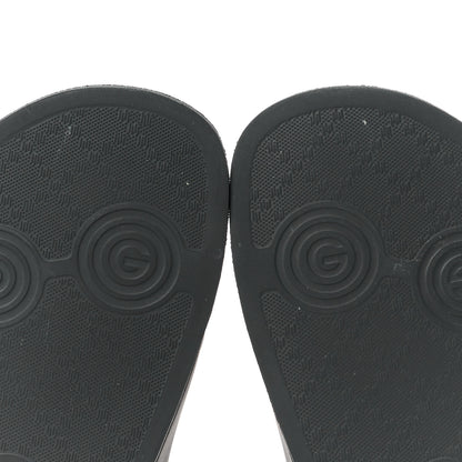 Gucci Rubber Womens Logo Slide Sandals 37 Black 9 of 10