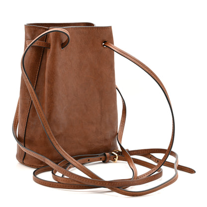 Miu Miu Distressed Nappa Pouch Oak 3 of 10