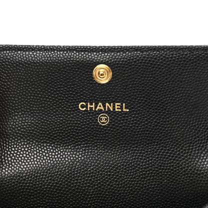 Chanel Caviar Quilted Boy Flap Card Holder Black 6 of 9