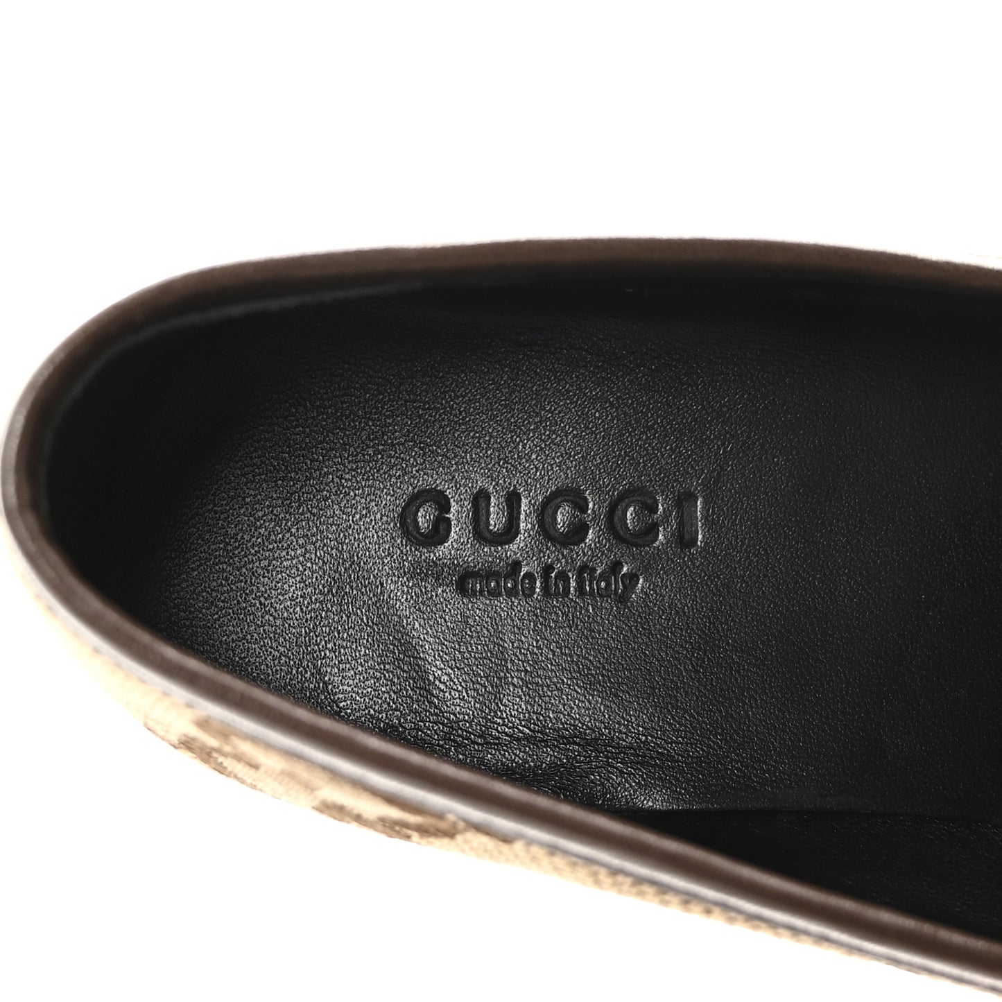 Monogram Jumbo GG Malaga Kid Horsebit Womens Jordaan Loafers 36.5 Camel Ebony New Acero Beige