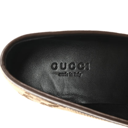 Gucci Monogram Jumbo GG Malaga Kid Horsebit Womens Jordaan Loafers 36.5 Camel Ebony New Acero Beige 8 of 10