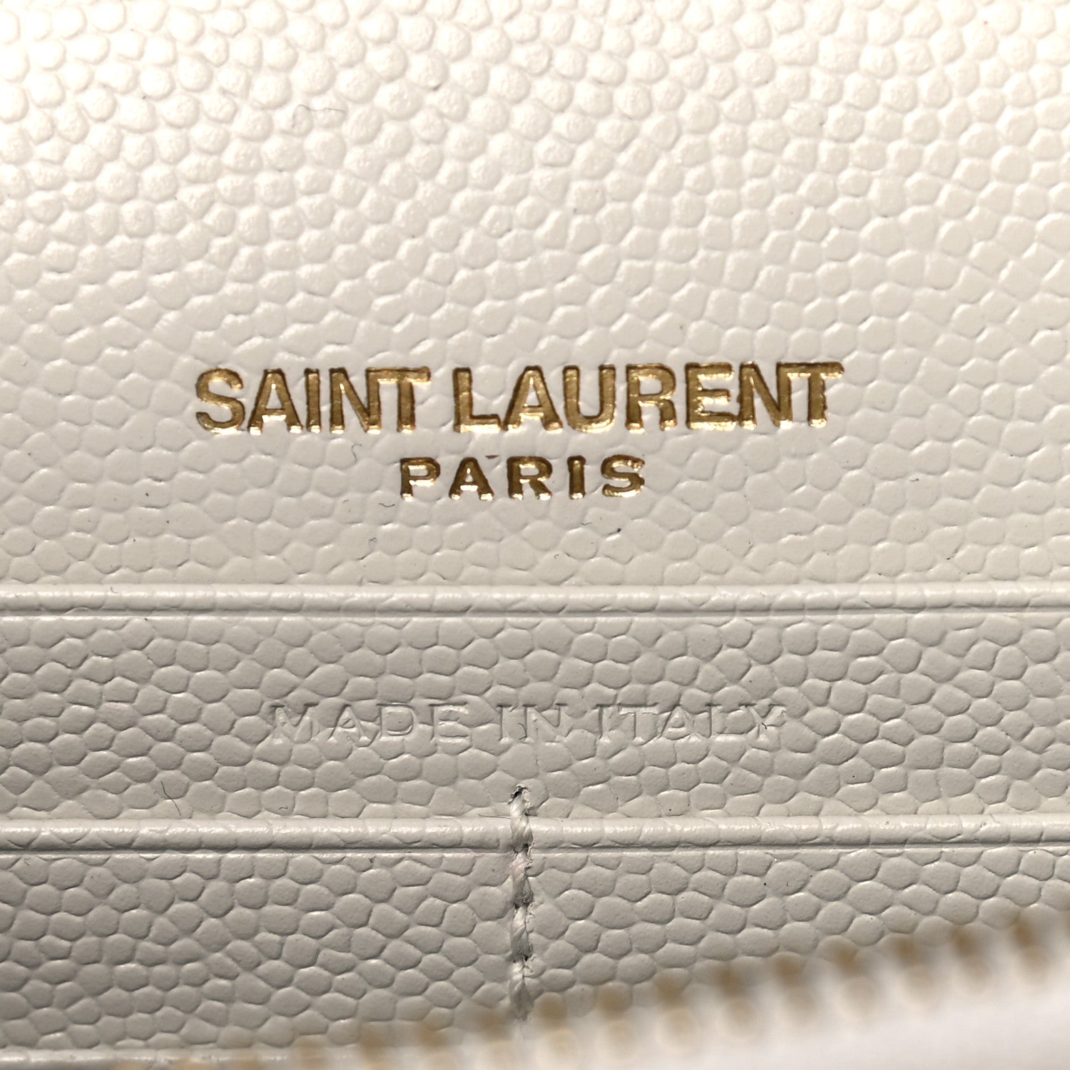 Saint Laurent Grain De Poudre Matelasse Chevron Monogram Envelope Chain Crema Soft 6 of 10