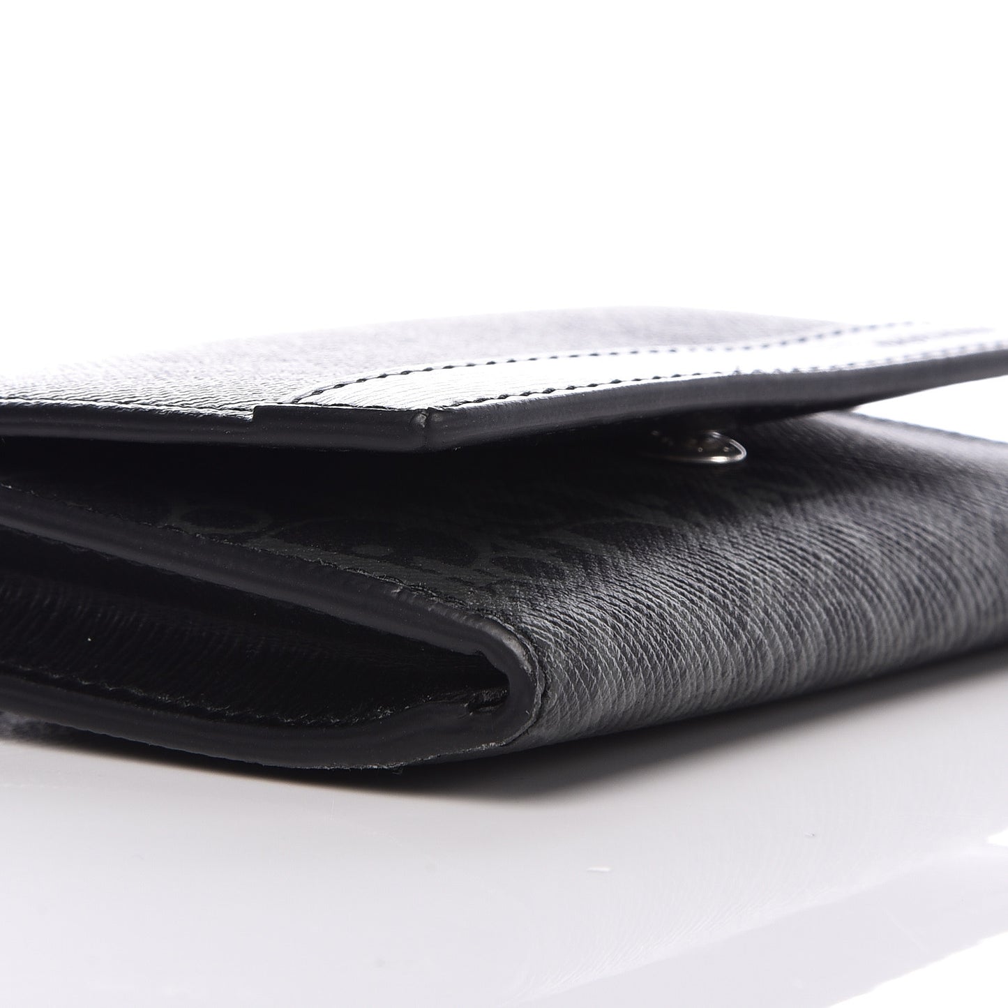 CHRISTIAN DIOR HOMME Coated Canvas Card Holder Grise