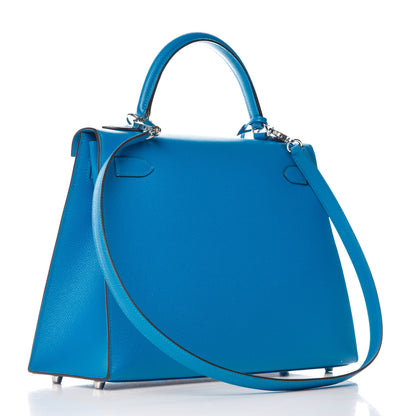 Hermes Epsom Kelly Sellier 32 Bleu Zanzibar 3 of 36