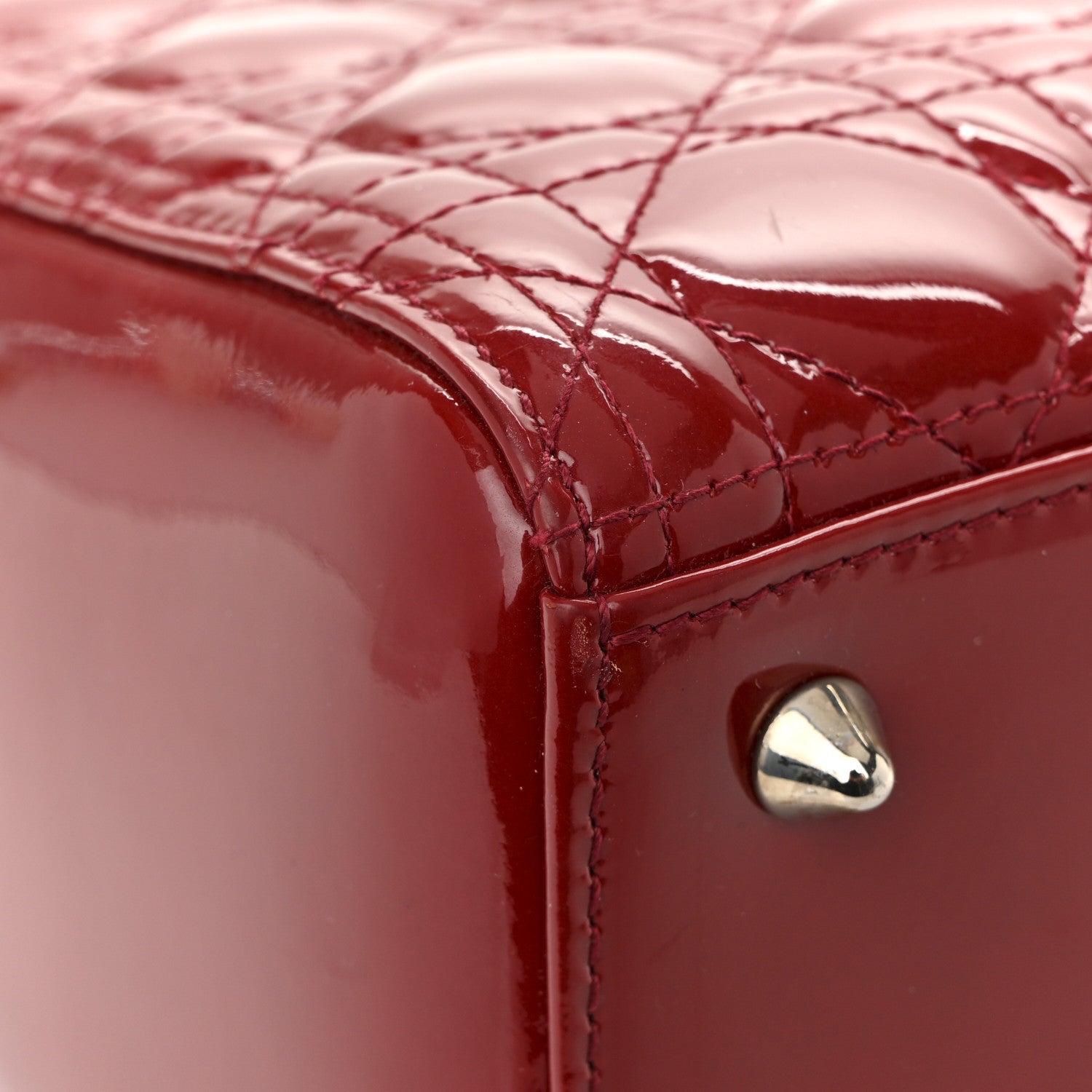 Christian Dior Patent Cannage Medium Lady Dior Red 13 of 14