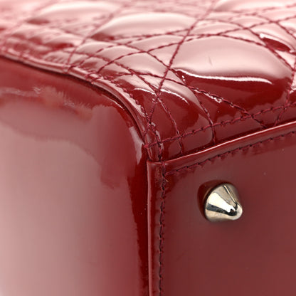 Christian Dior Patent Cannage Medium Lady Dior Red 13 of 14