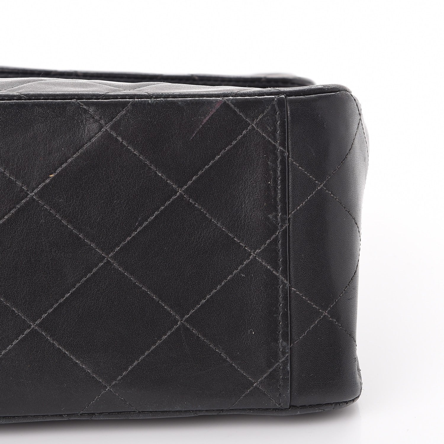 Chanel Lambskin Quilted XL Jumbo Single Flap Black 15 of 15