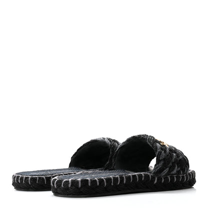 Chanel Cord Braided CC Mules 40 Black 4 of 10