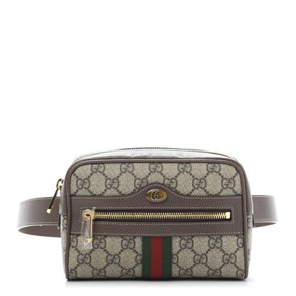 Gucci GG Supreme Monogram Web Small Ophidia Belt Bag 85 34 Dark Brown 1 of 10