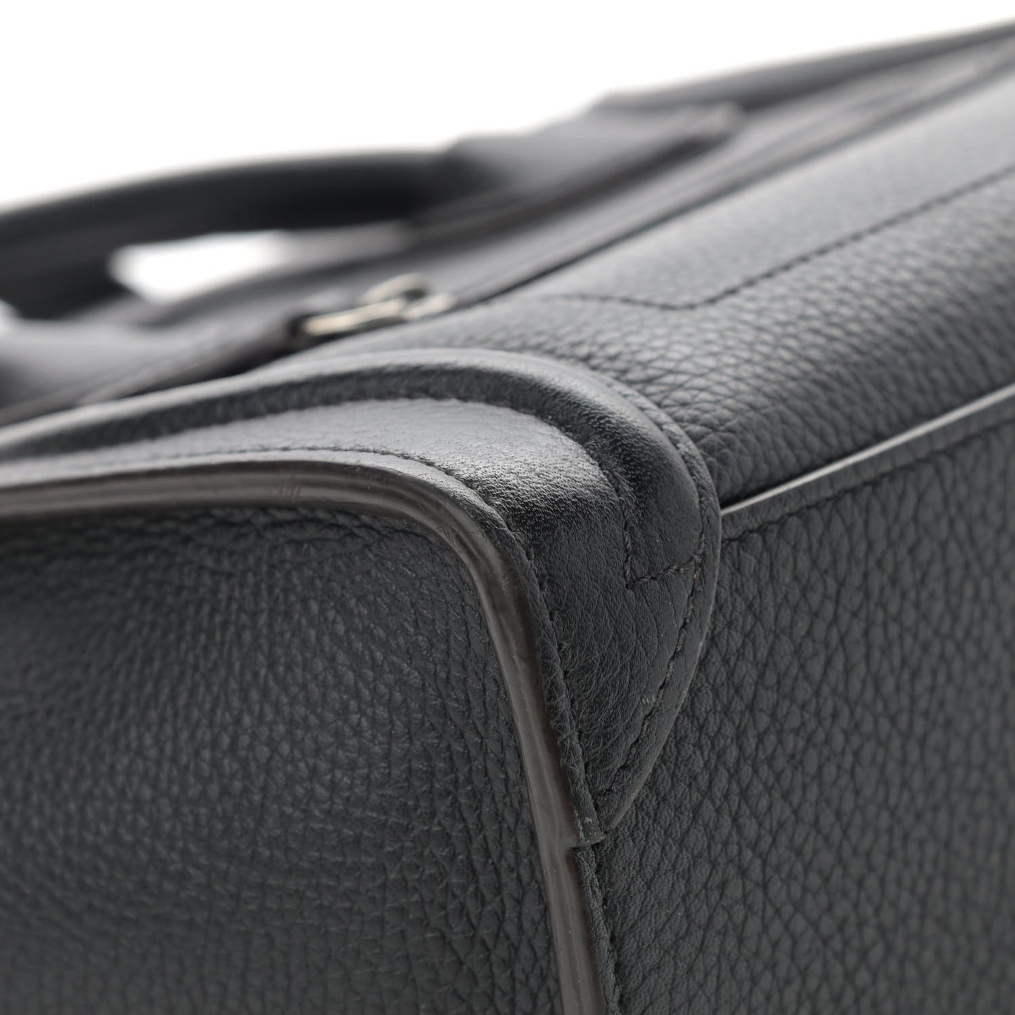 Drummed Calfskin Nano Luggage Black