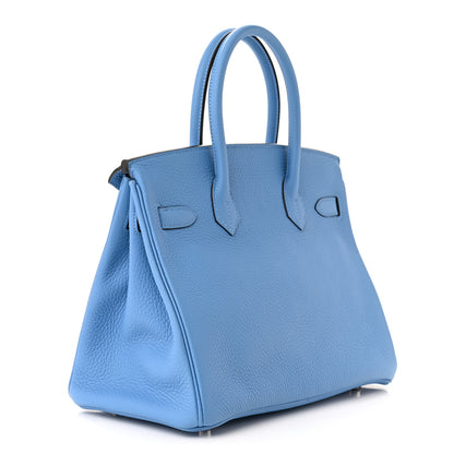 Hermes Togo BIRKIN 30 Bleu Paradis 3 of 11